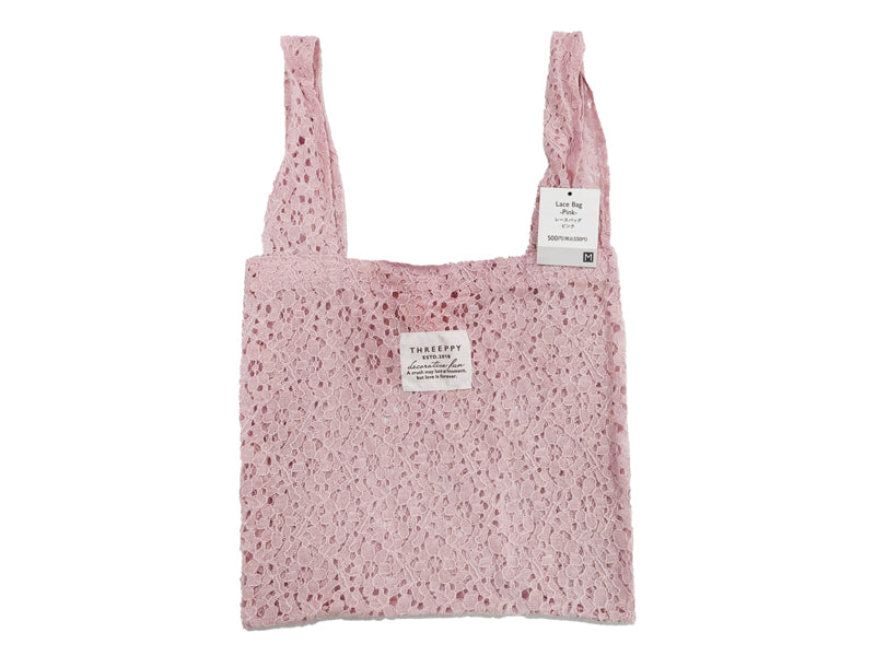 Lace Bag M Pink