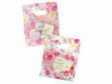 Frost Plastic Handle Bag Flower 9.05in x 7.48in