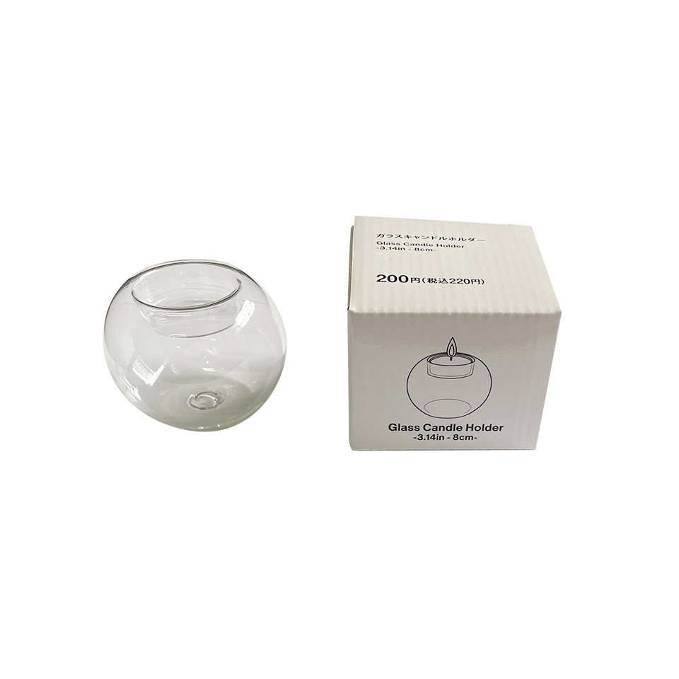 Glass Candle Holder 8cm