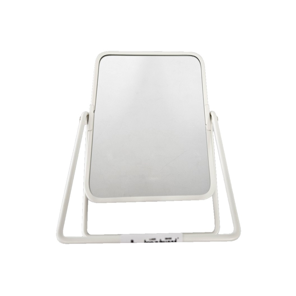 Steel Standing Mirror Square White