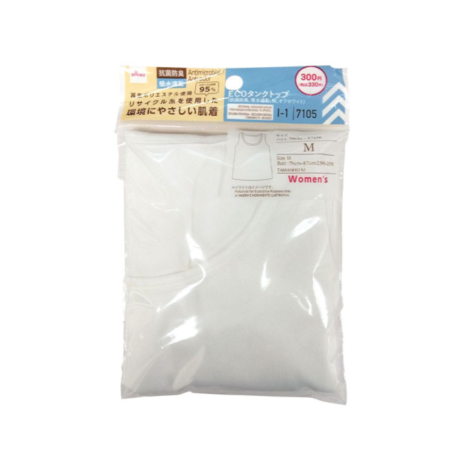 ECO Tanktop Antimicrobial Anti-odor Water-Absorption and Quick-Dry M Off White