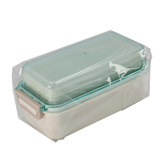 Double Lunch Box Two Lock Type Long Mint