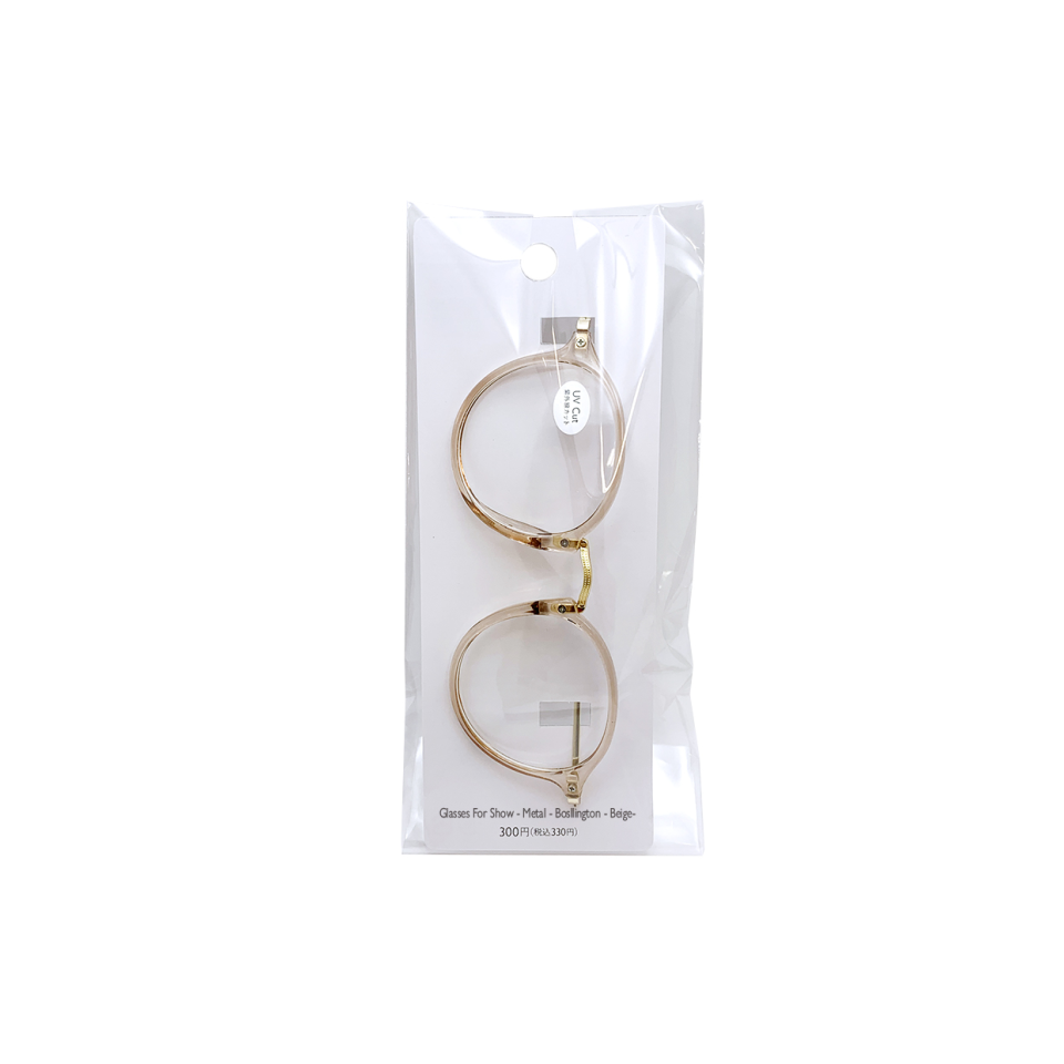 Fashionable Glasses Metal Bosllington Beige