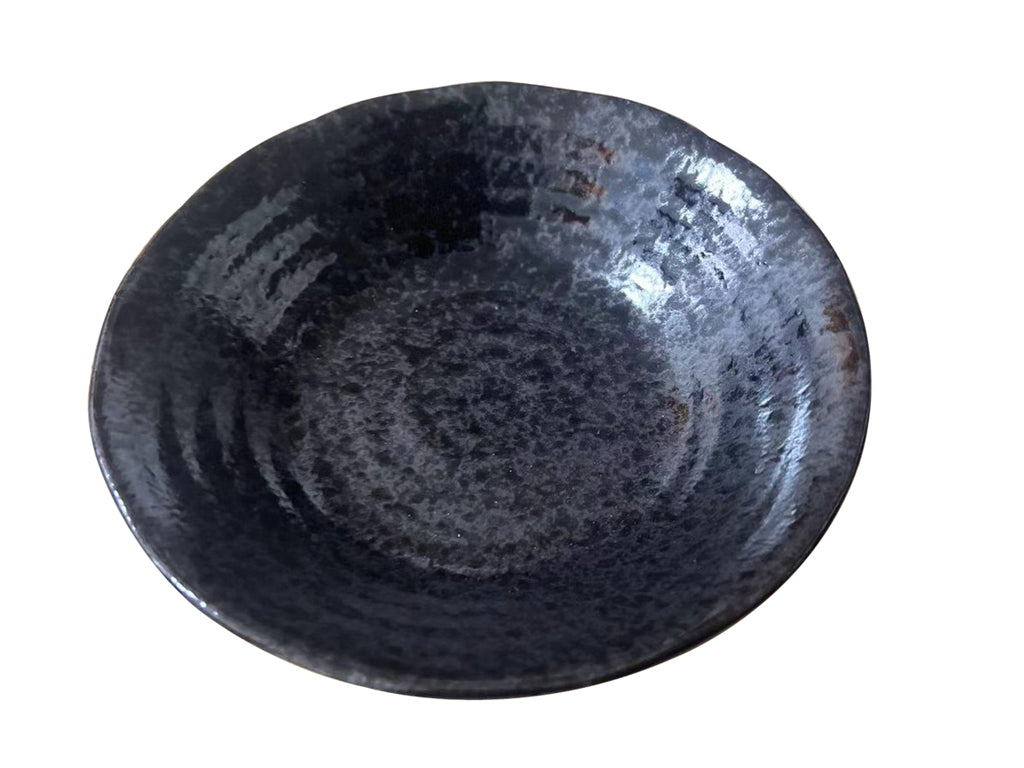 Lightweight Tenmoku Shallow Bowl 17cm x 4cm