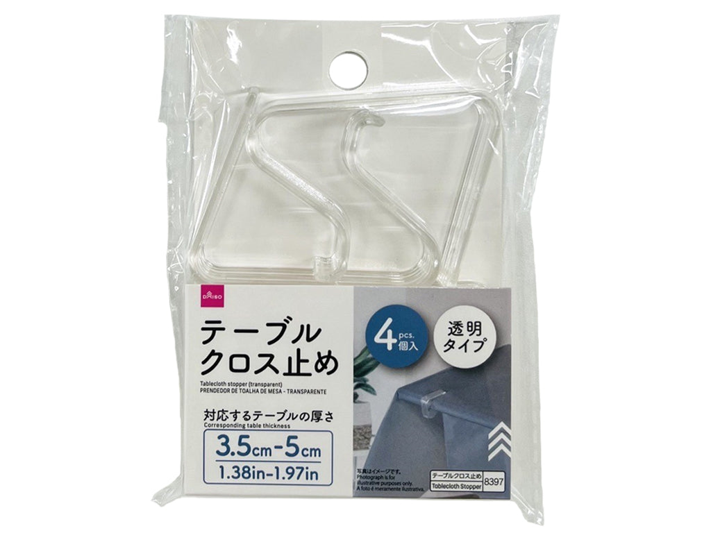 Tablecloth Stopper Transparent for Table Thickness 3.5-5cm