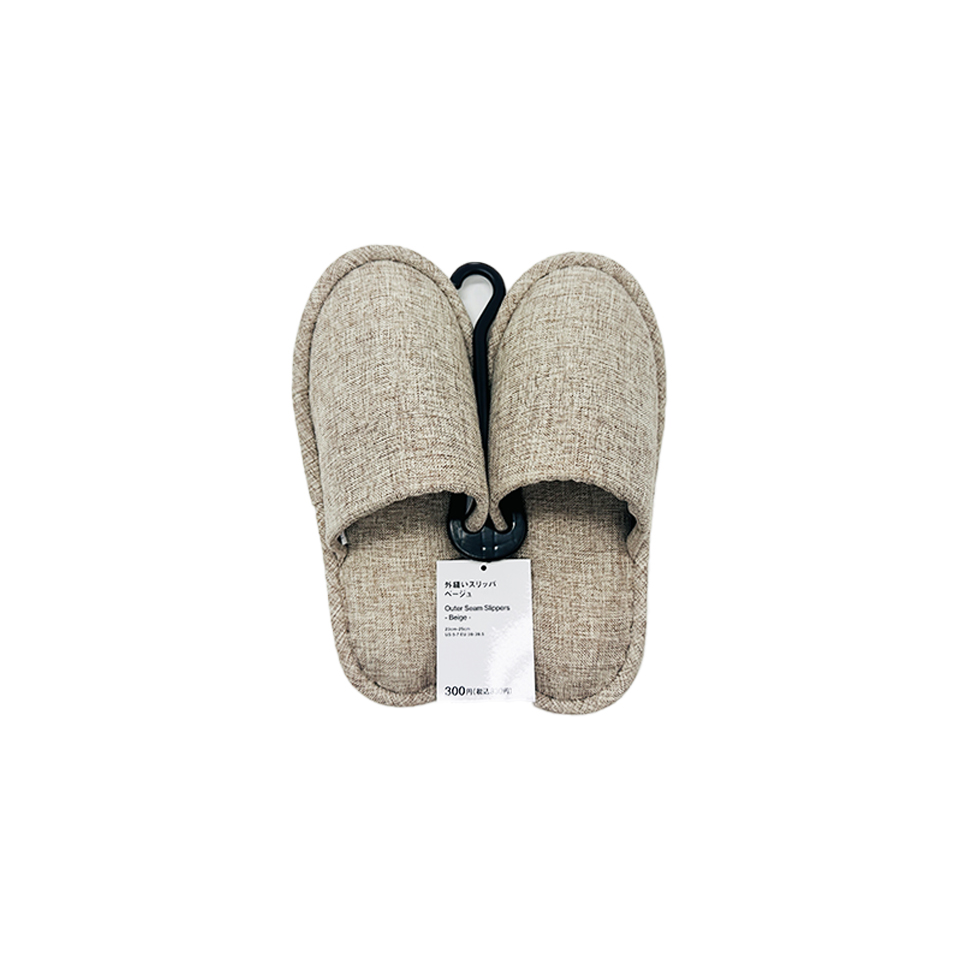 Outer Seam Slippers Beige 23cm - 25cm