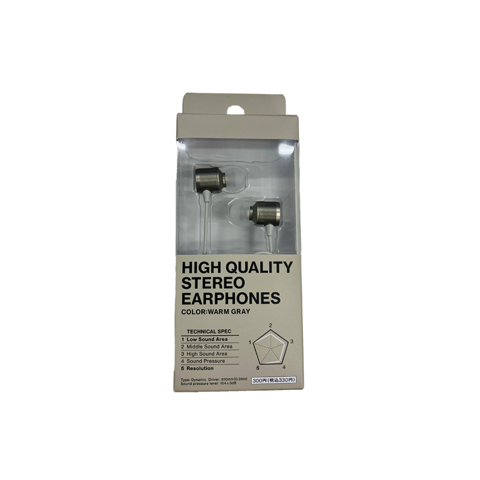 High Quality Stereo Earphones With Microphone Warm Gray SP 006 3.5mm Jack