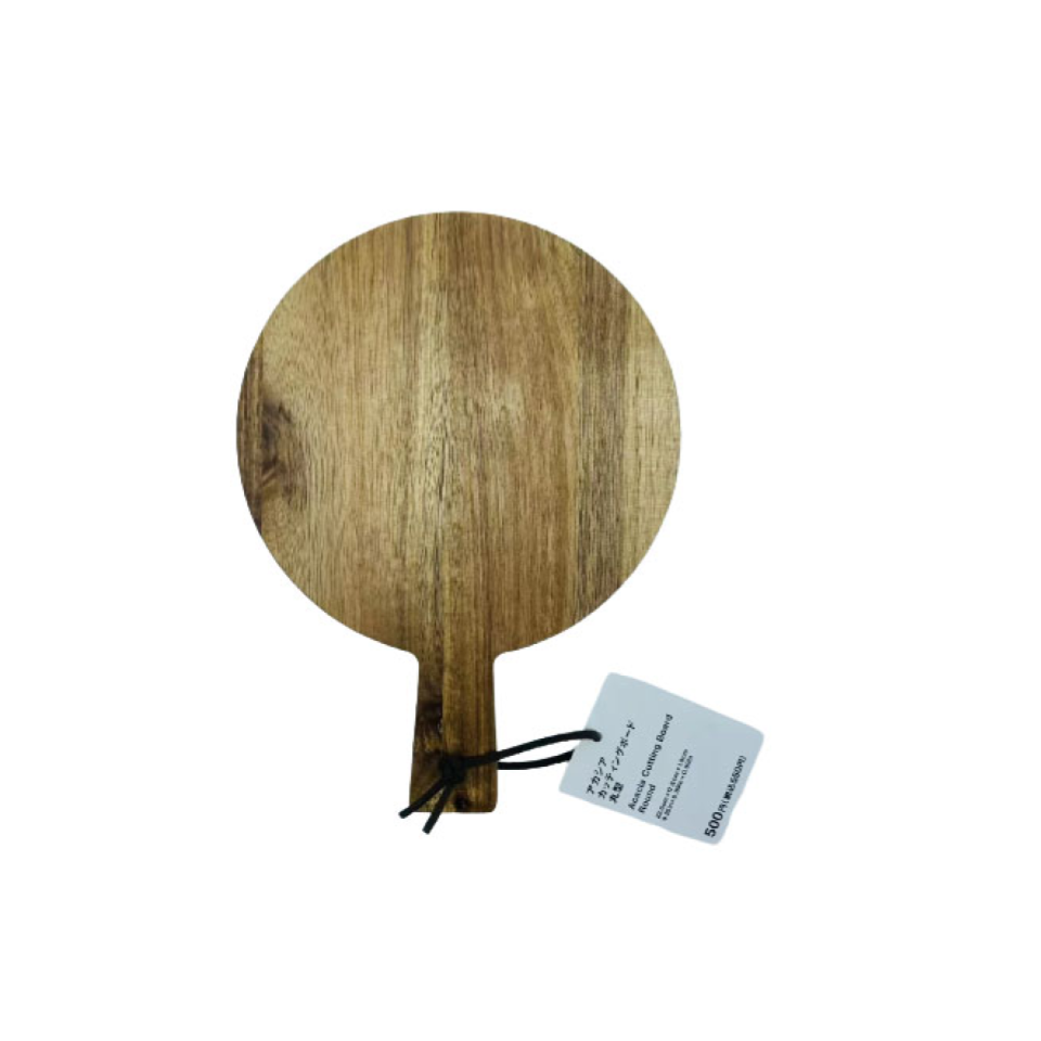 Acacia Cutting Board Round 23.5cm x 17.5cm x 1.5cm