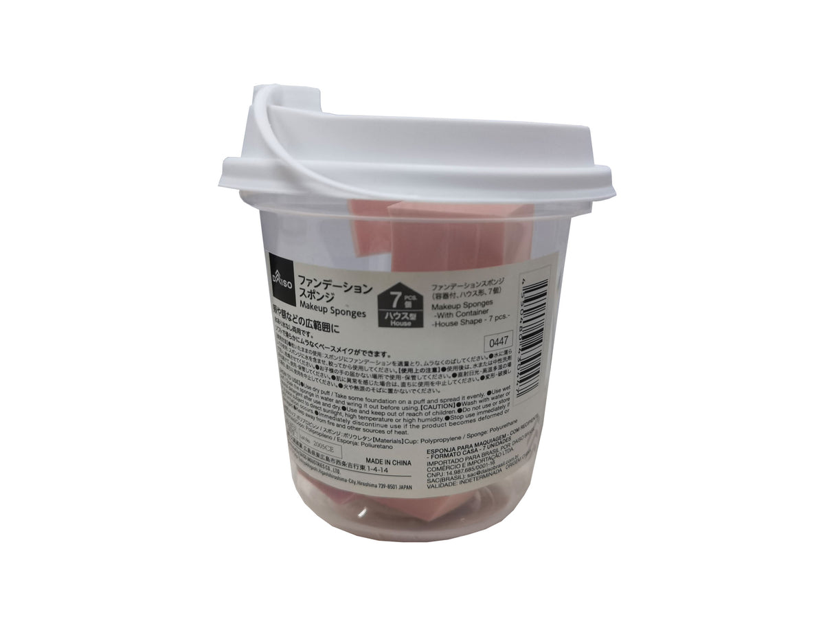 Makeup Sponges with Container House Shape