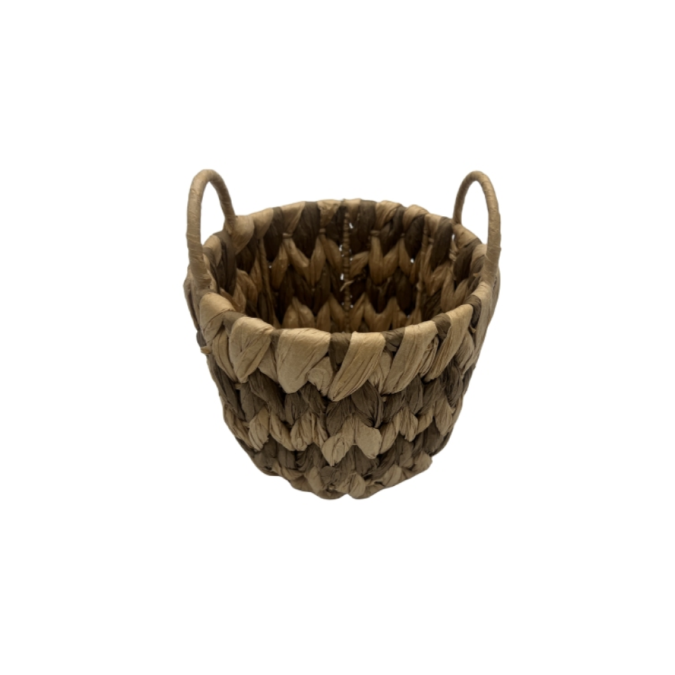 Handwoven Paper Basket Striped 19.5cm x 21.5cm x 19.5cm