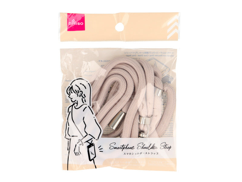 Smartphone Shoulder Strap Clear Sheet Gray/Beige