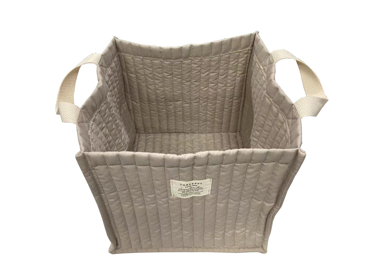 Quilted Storage Bag Beige