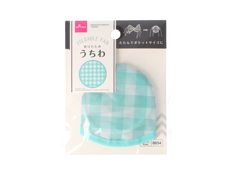 Foldable Fan Checkered