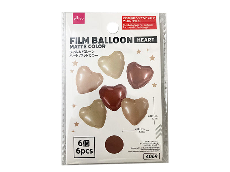 Film Balloon Heart Matte Color