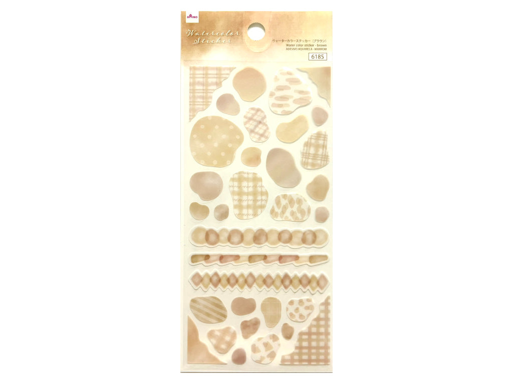 Water Color Sticker Brown
