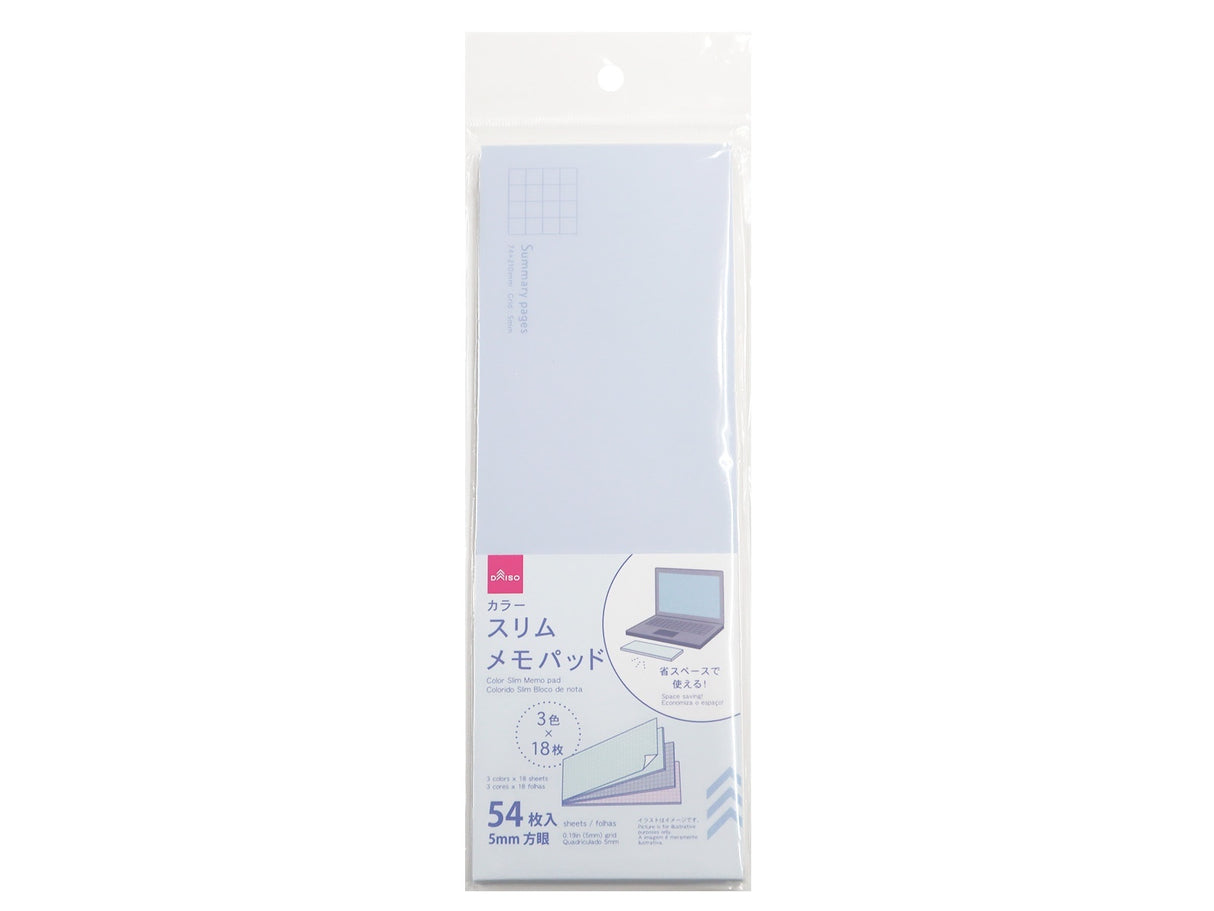 Memo Pad Slim Blue