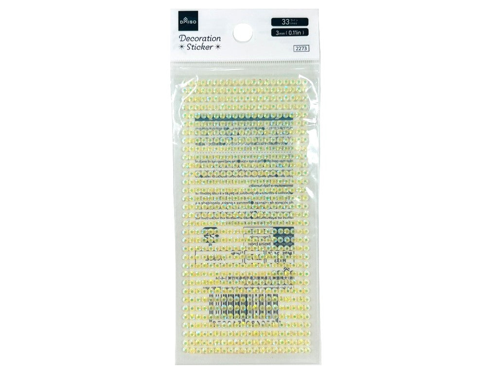 Sparkling Stone Sticker Yellow 3mm