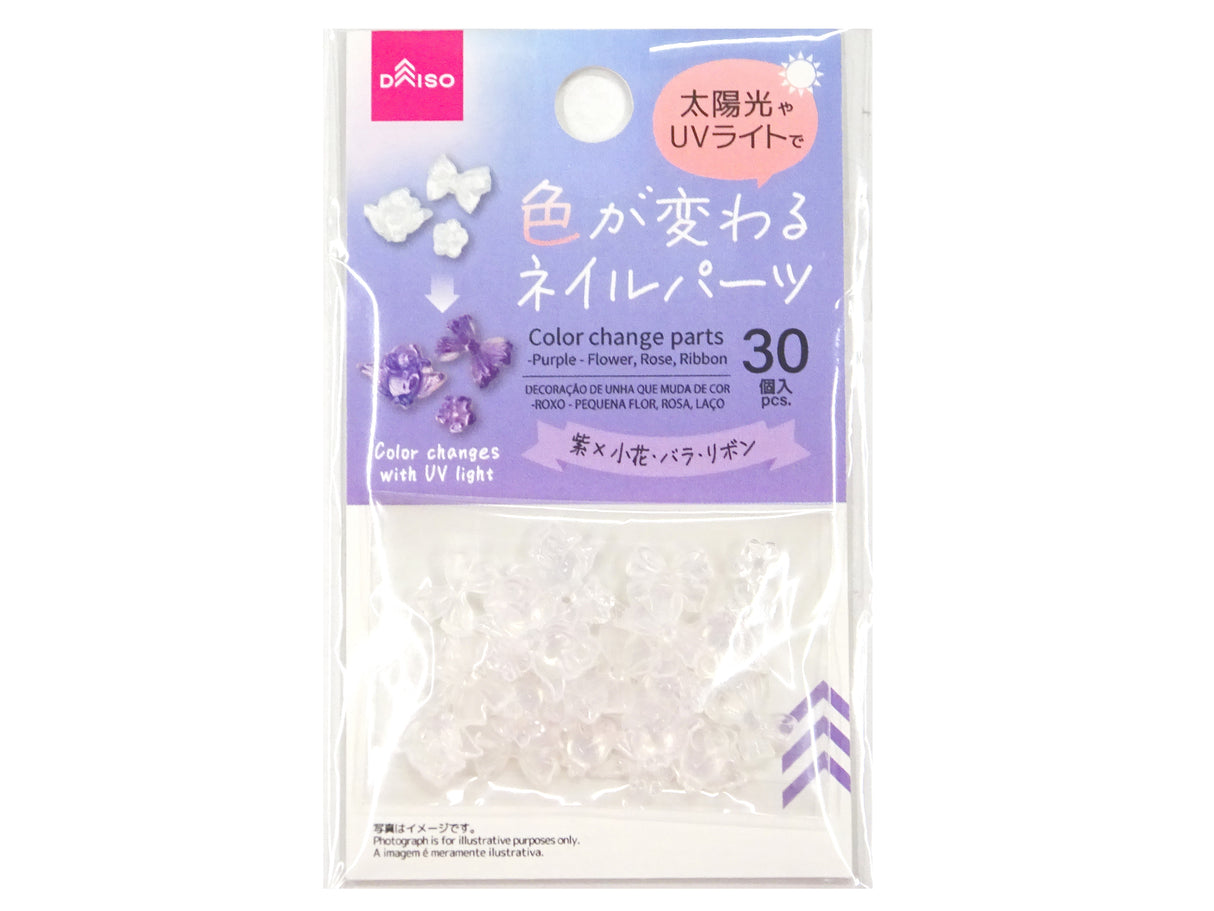 Color Change Parts Purple Flower Rose Ribbon