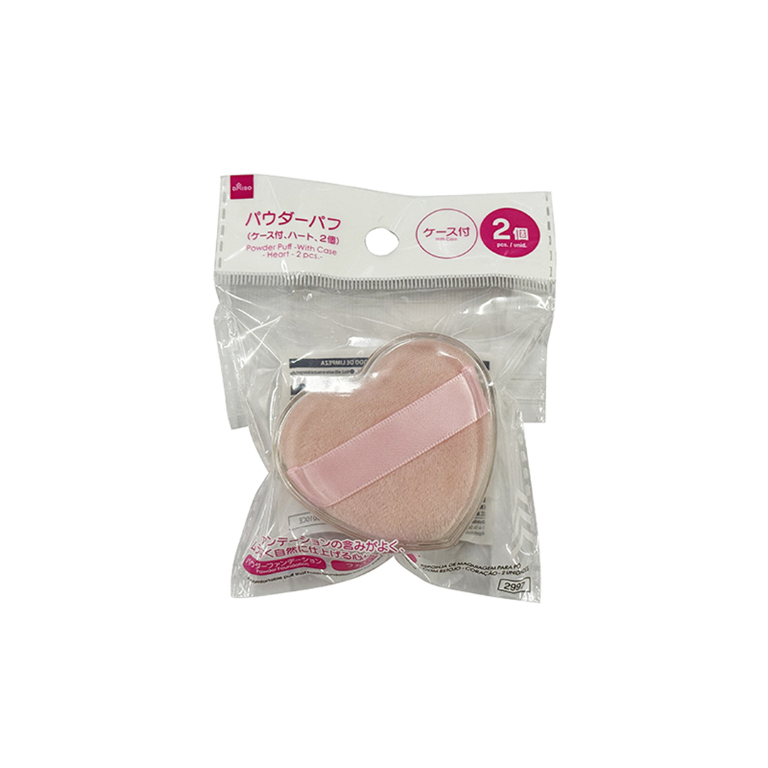 Powder Puff with Case Heart