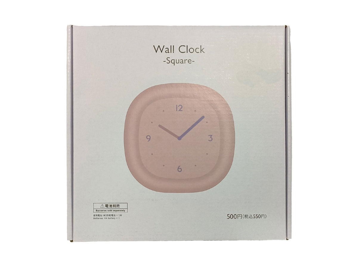 Wall Clock Square Pink