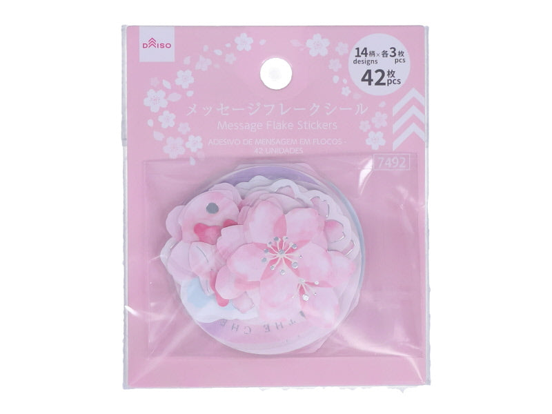 Message Flake Stickers Cherry Blossom