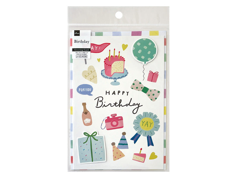Big Greeting Card B Birthday with Motif Decoration