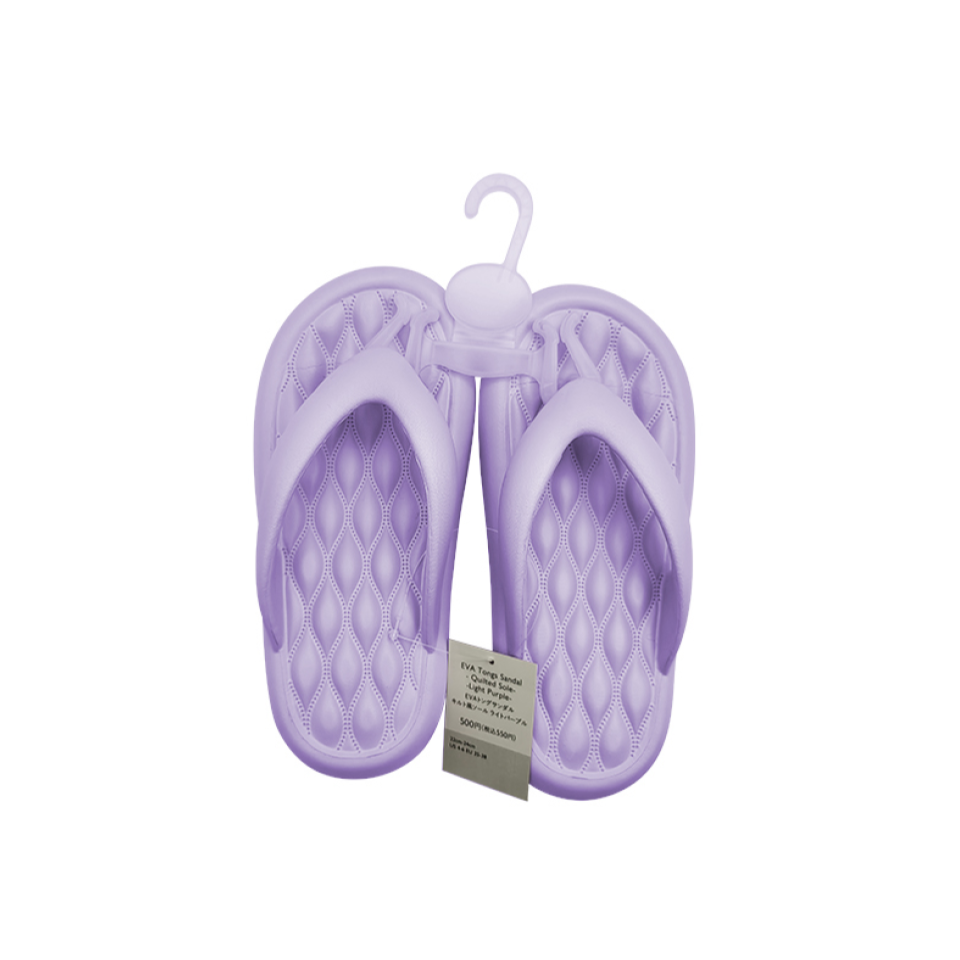 EVA Tongs Sandal US 4-6 EU 35-38 Quilted Sole Light Purple