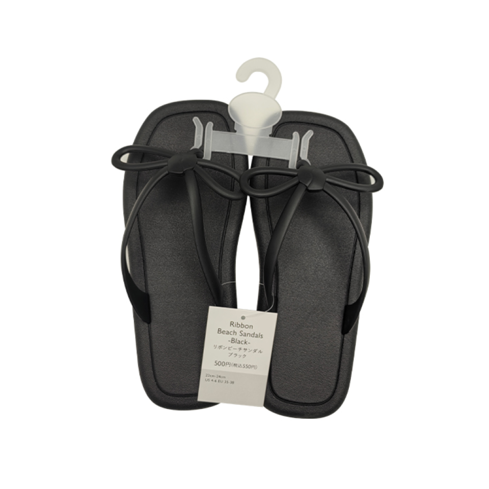 Ribbon Beach Sandals EU 35-38 Black