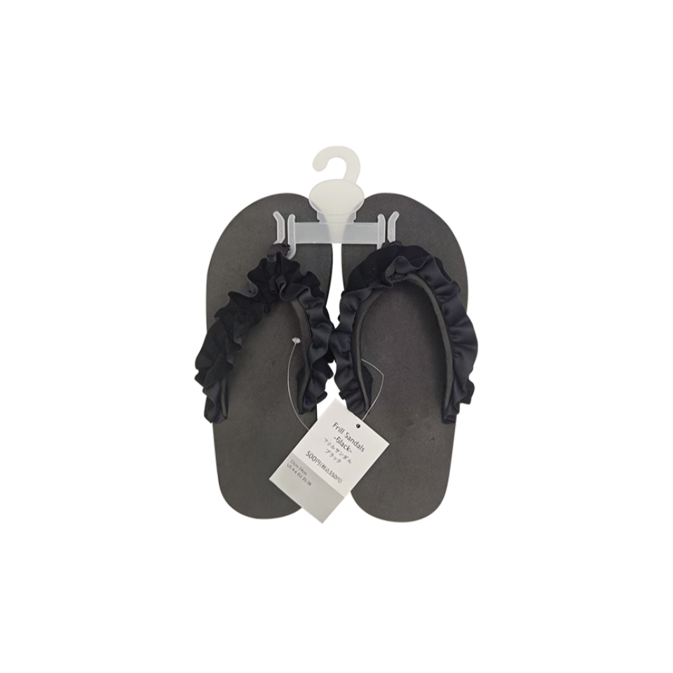 Frill Sandals US 4-6 EU 35-38 Black