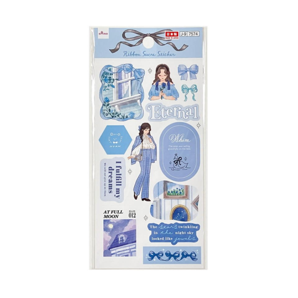 Sticker Ribbon Sucre Blue