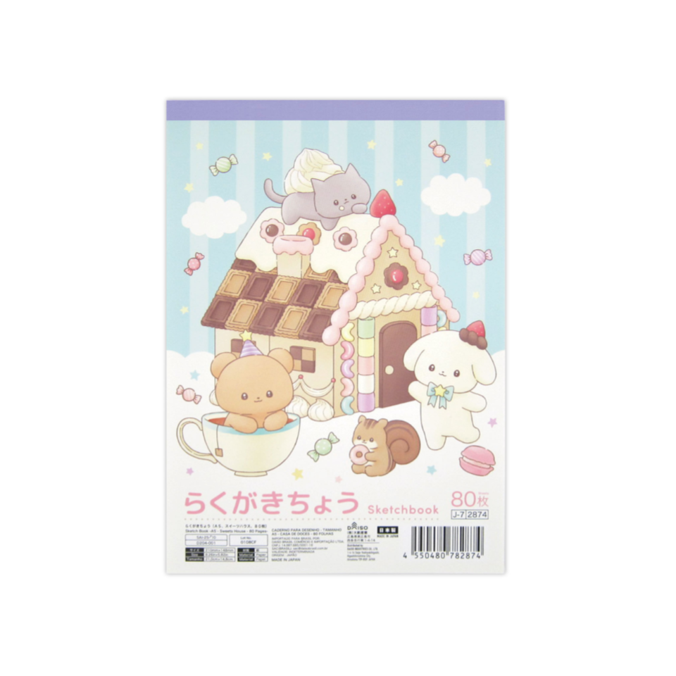 Sketch Book A5 Sweets House 80 Pages