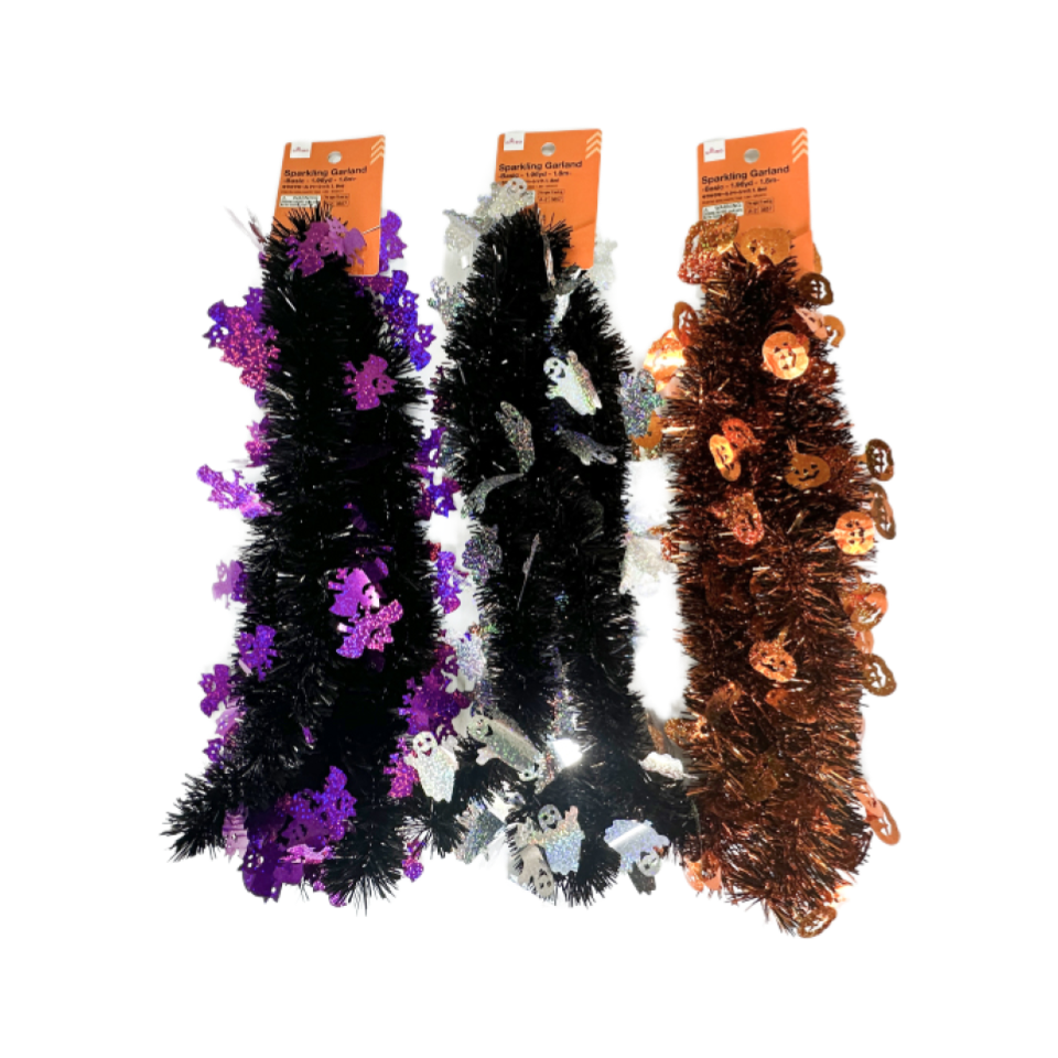 Halloween Sparkling Garland Basic 1.8m