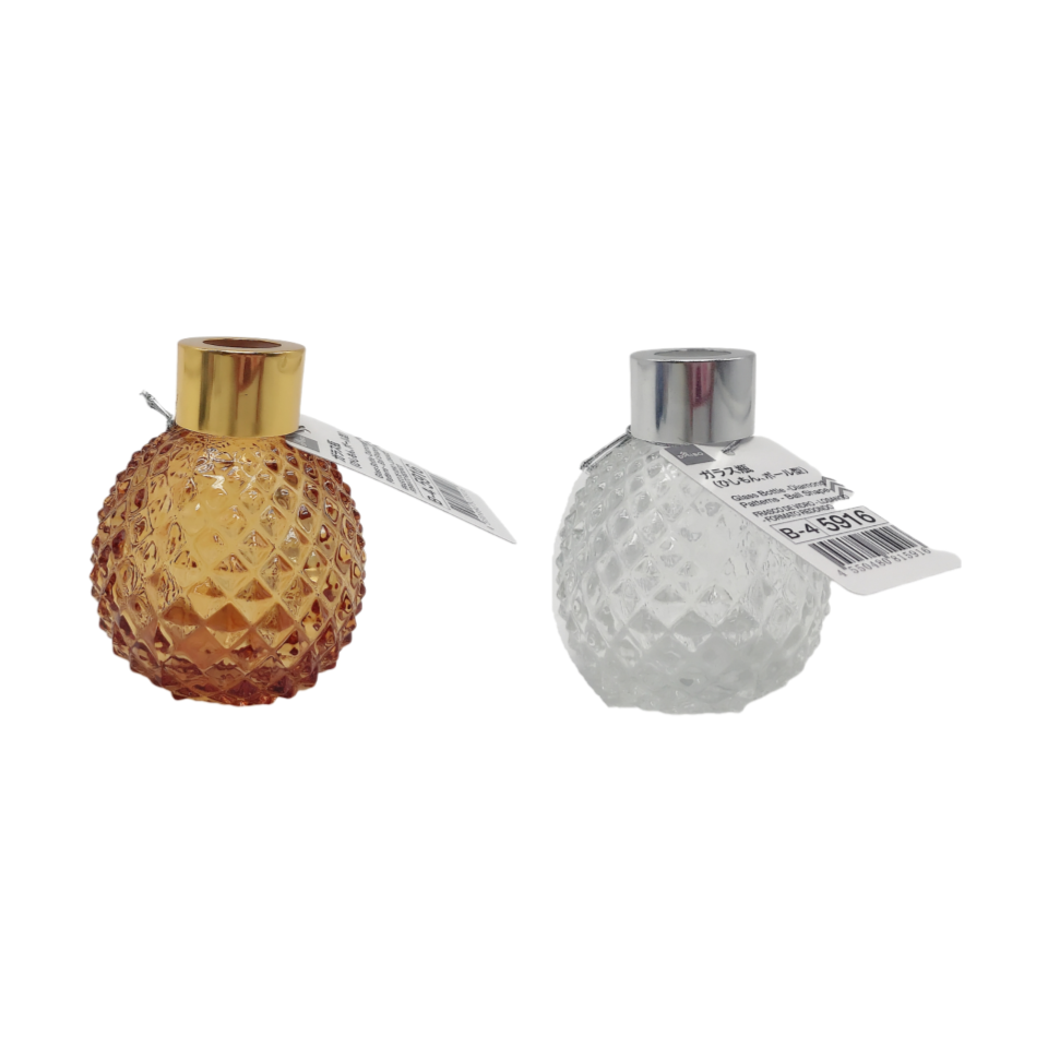 Glass Bottle Diamond Patterns Ball Shape 110ml