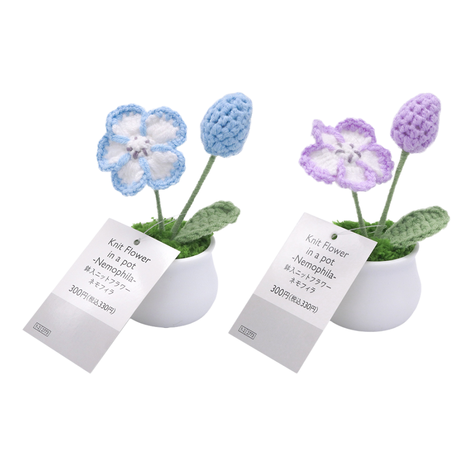 Knit Flower In A Pot Nemophila