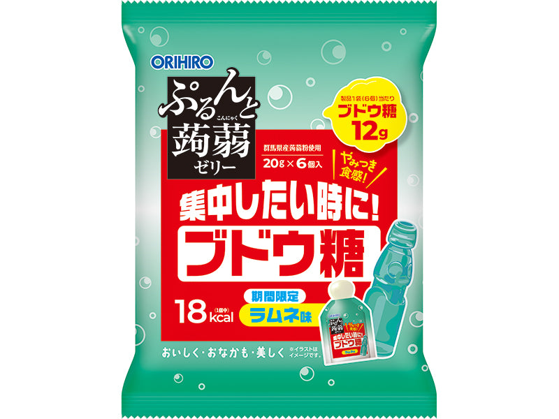 Orihiro Plandu Purunto Konjac Jelly Pouch Glucose Ramune Flavor