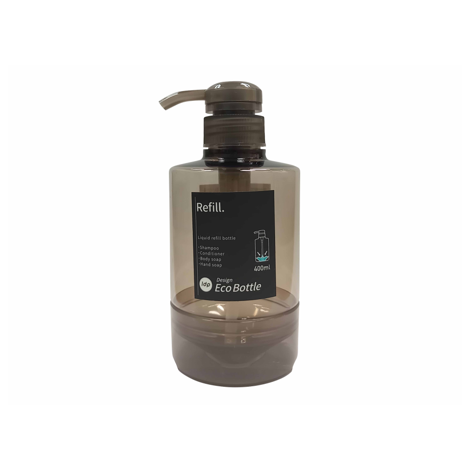 1DP Eco Liquid Refill Bottle Round Amber 400ml