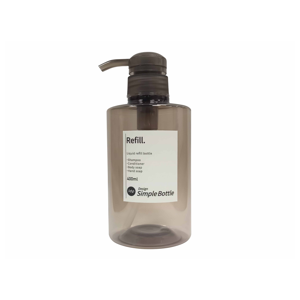 1DP Normal Pump Bottle 400ml Round Amber