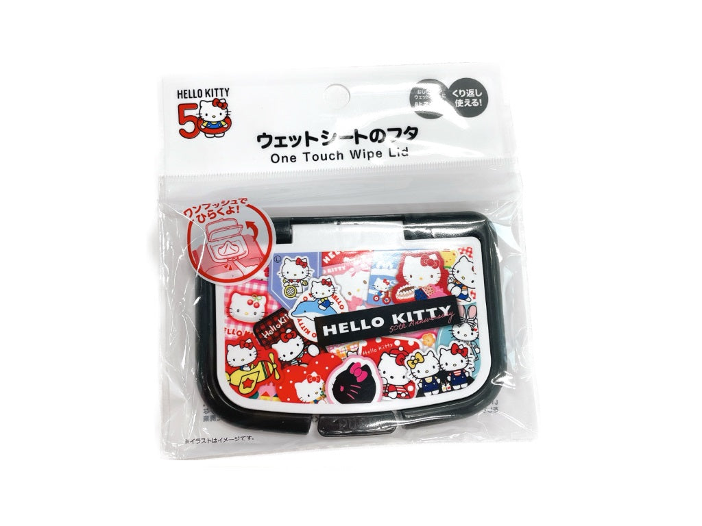 Hello Kitty One Push Wet Sheet Lid Kitty 50th Anniversary