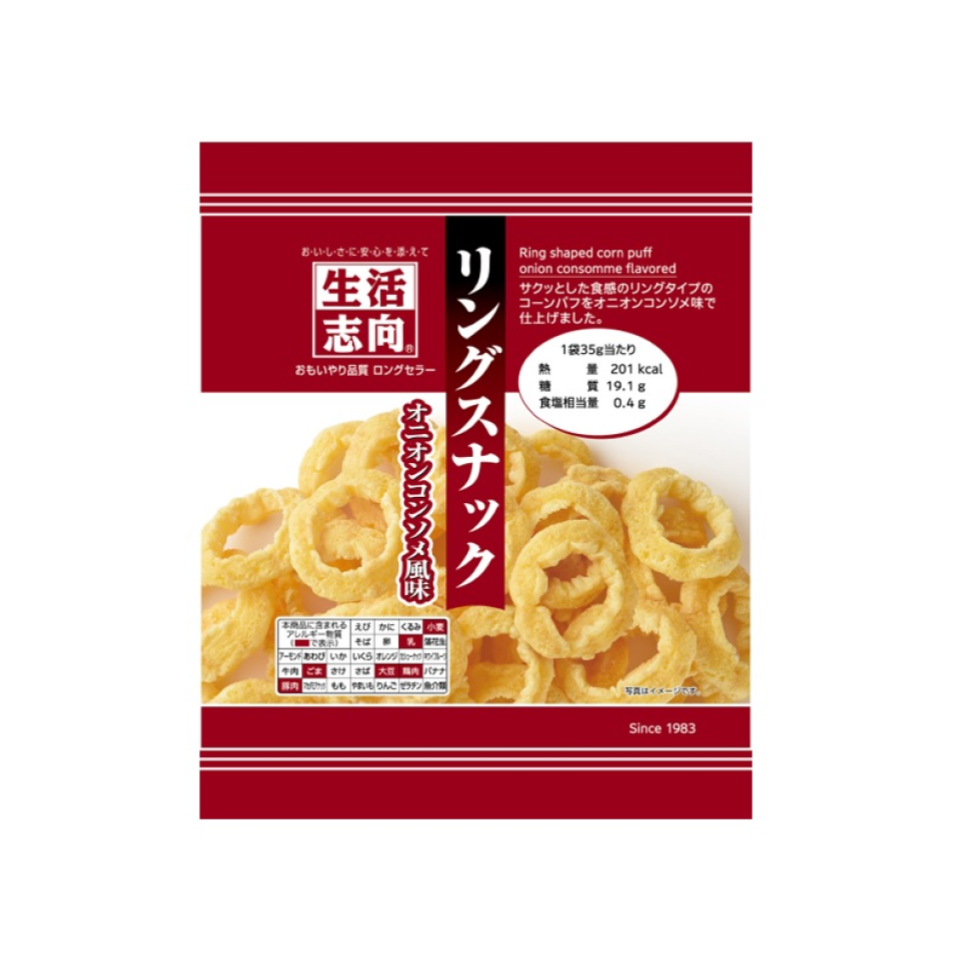 Seikatsu Shikoh Ring Snack Onion Consomme Flavor 35g