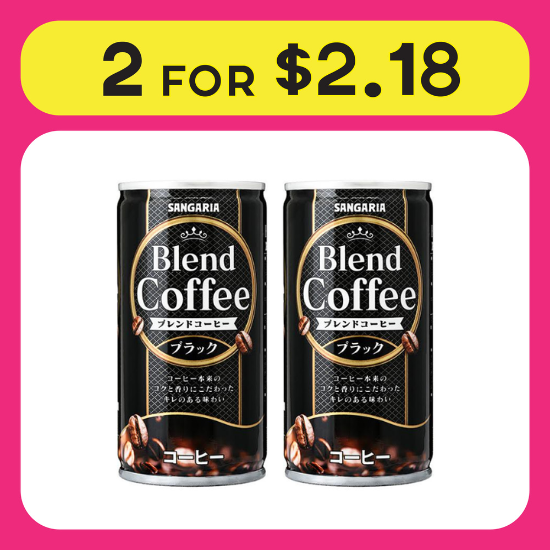 100yen for 2pcs Sangaria Blend Coffee Black 185g