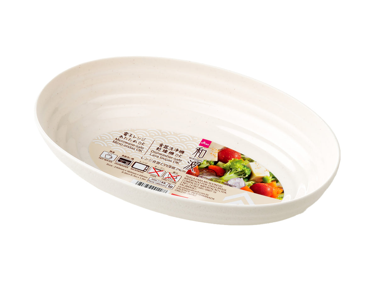 Wanami Dish for Microwave Oval Plate 24cm