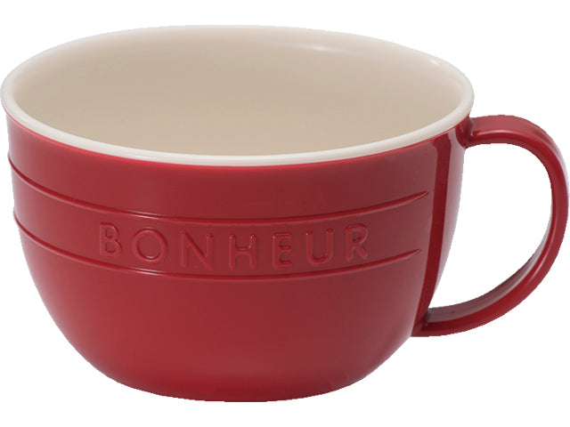 Bonheur Soup Mug Red