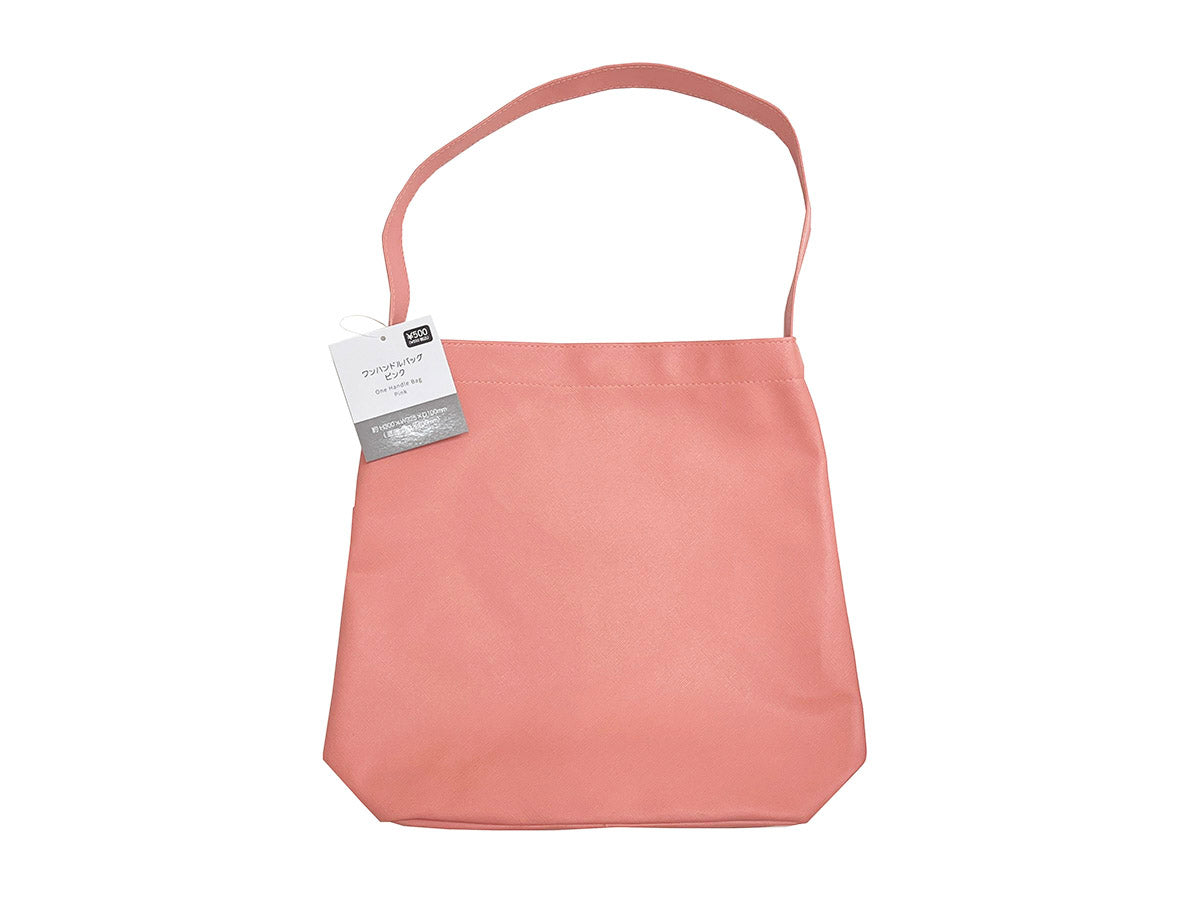 Pastel Synthetic Leather One Handle Bag Pink