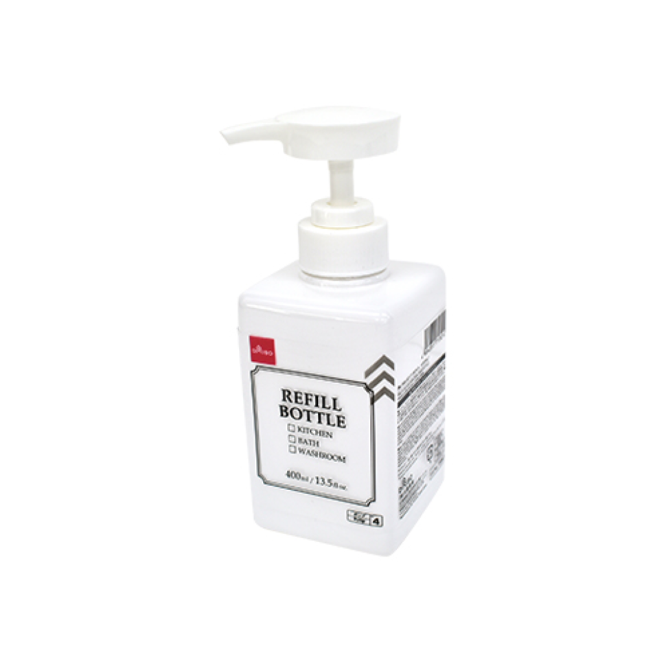 Easy To Use Pump Bottle White  400ml