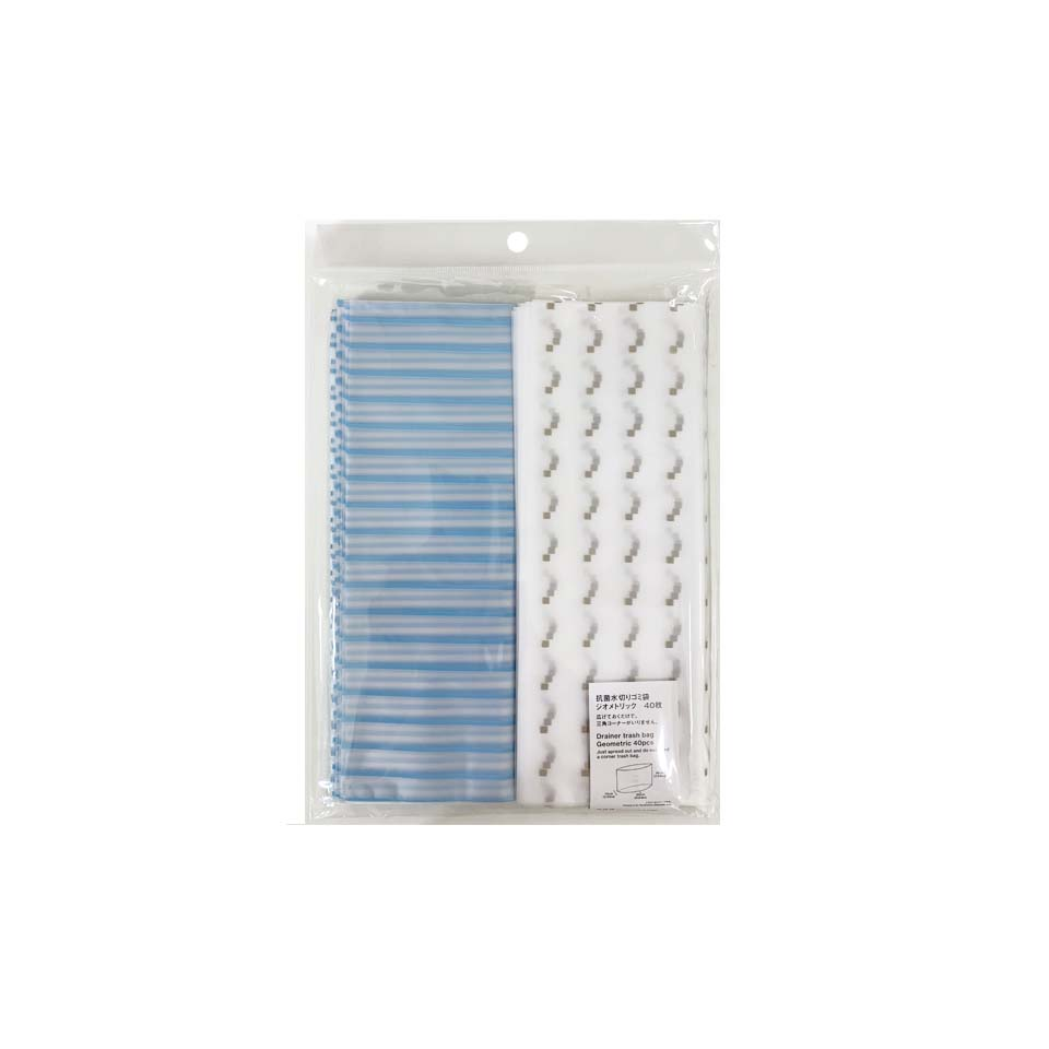 Drainer Trash Bag Geometric 40 Pieces 18cm x 25cm x 10cm