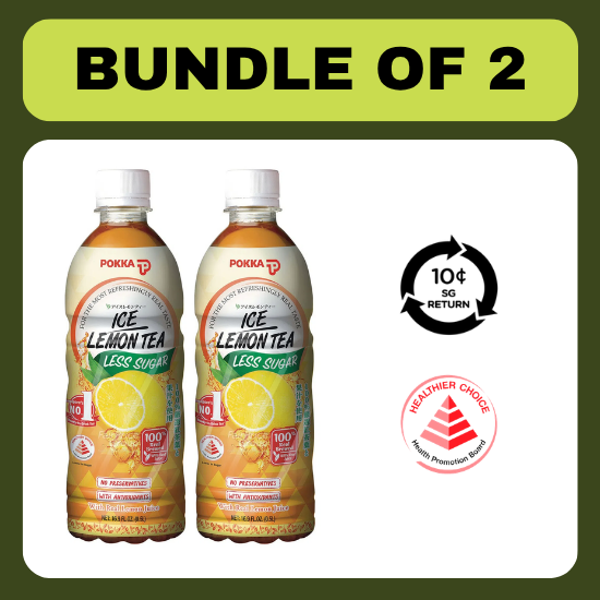[BCRS] [Bundle of 2] Pokka Ice Lemon Tea Less Sugar 500ml