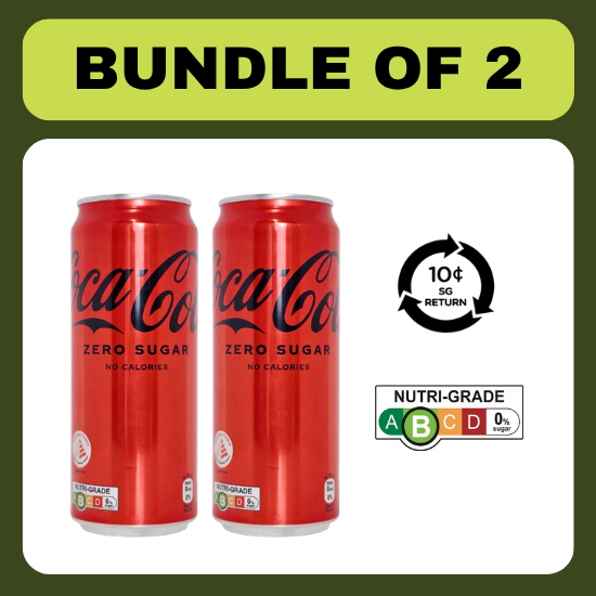 [BCRS] [Bundle of 2] Coke Zero 320ml (0%)