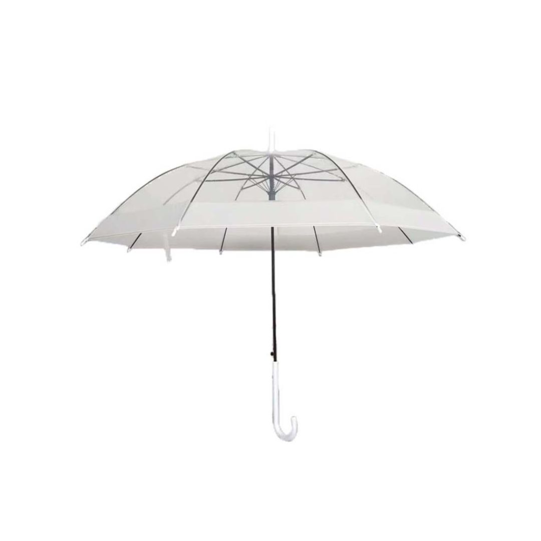 Two Toned Clear Umbrella White x Clear