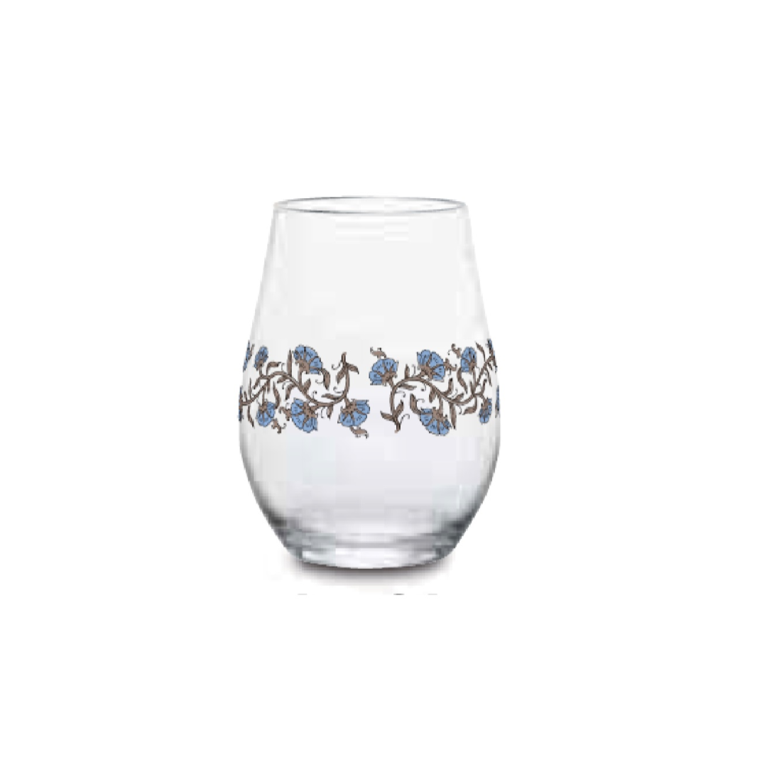 Tumbler 490ml Ethnic Flower Silver