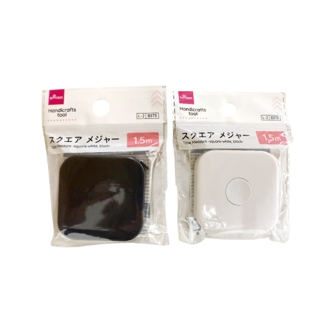 Tape Measure Square White Black
